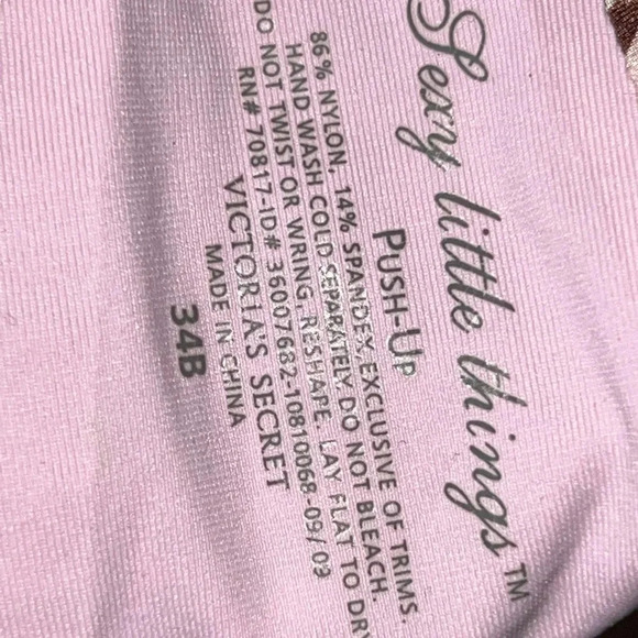 0900. “SEXY LITTLE THINGS” VICTORIA’S SECRET‎ PUSH UP BRA SIZE 34B PINK - Picture 7 of 7